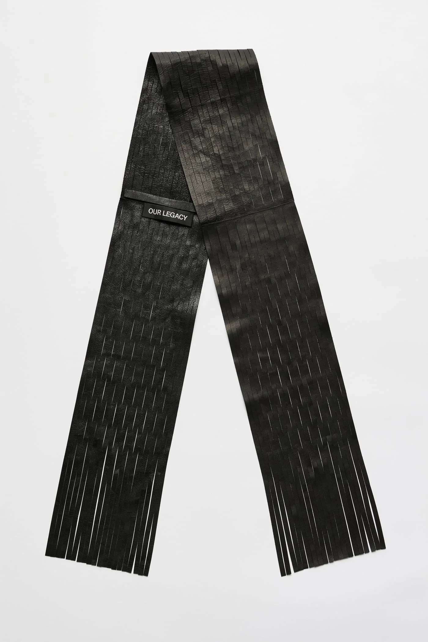 Cut Scarf Void Black Natural Horsehide - 1