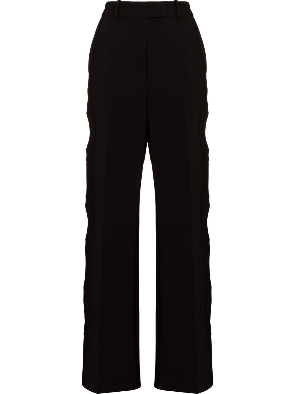 circle cut-out trousers - 1