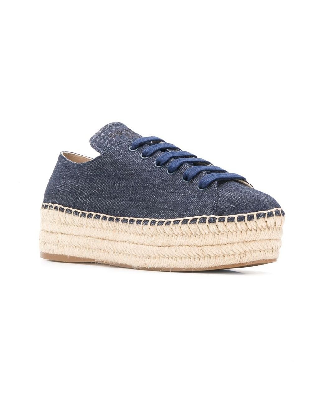 denim espadrille sneakers - 2