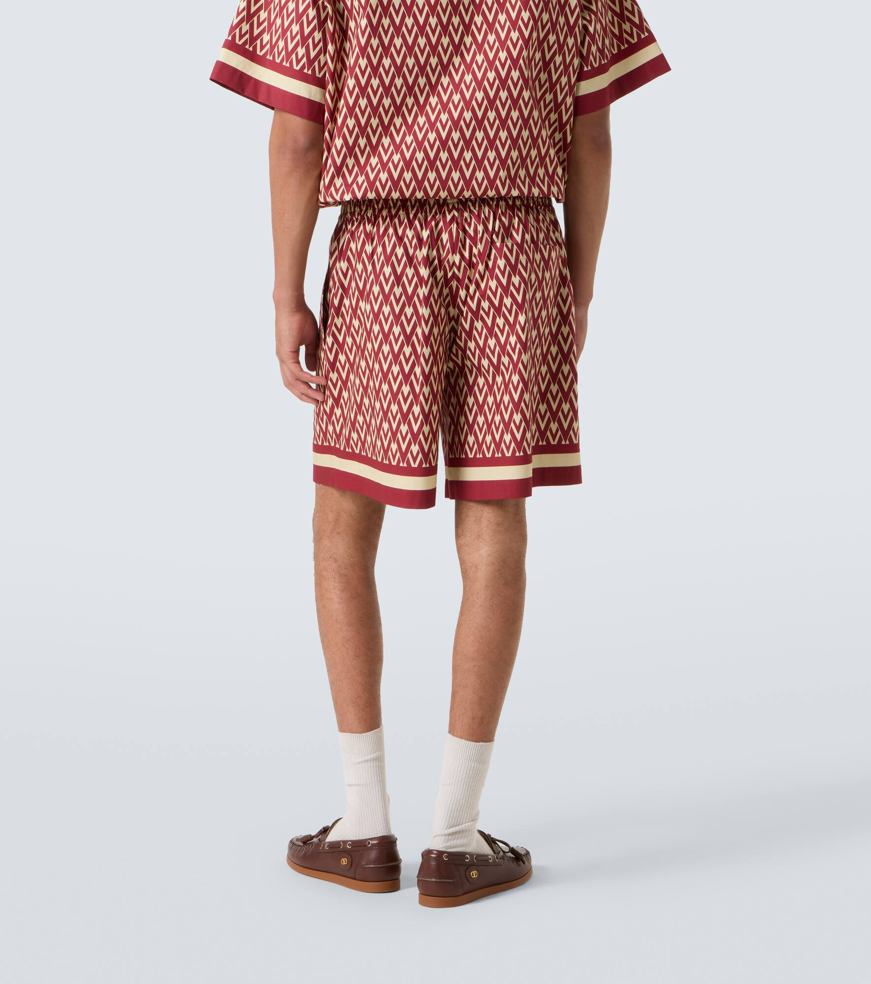Toute La V cotton poplin Bermuda shorts - 4
