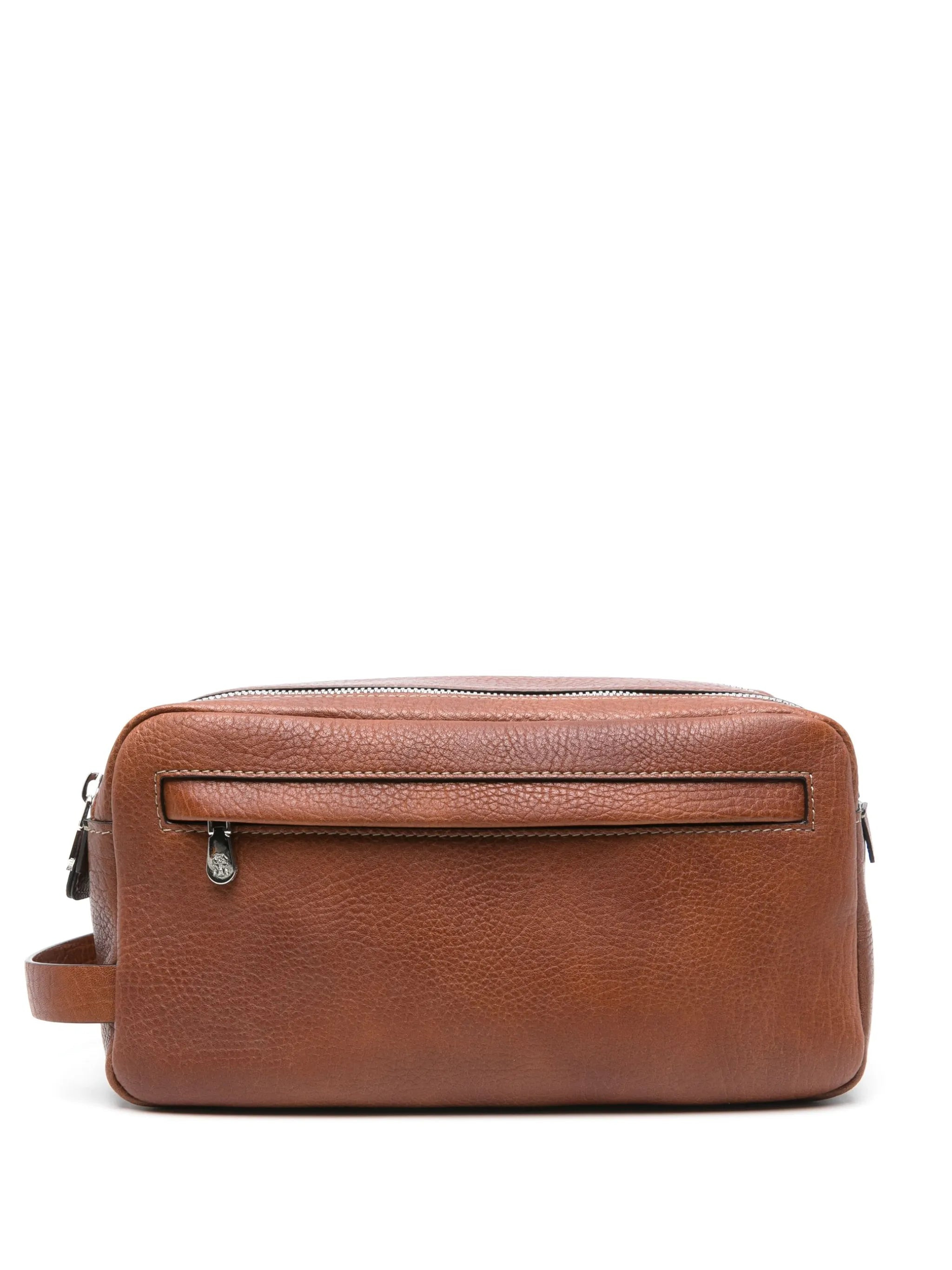 leather wash bag - 1