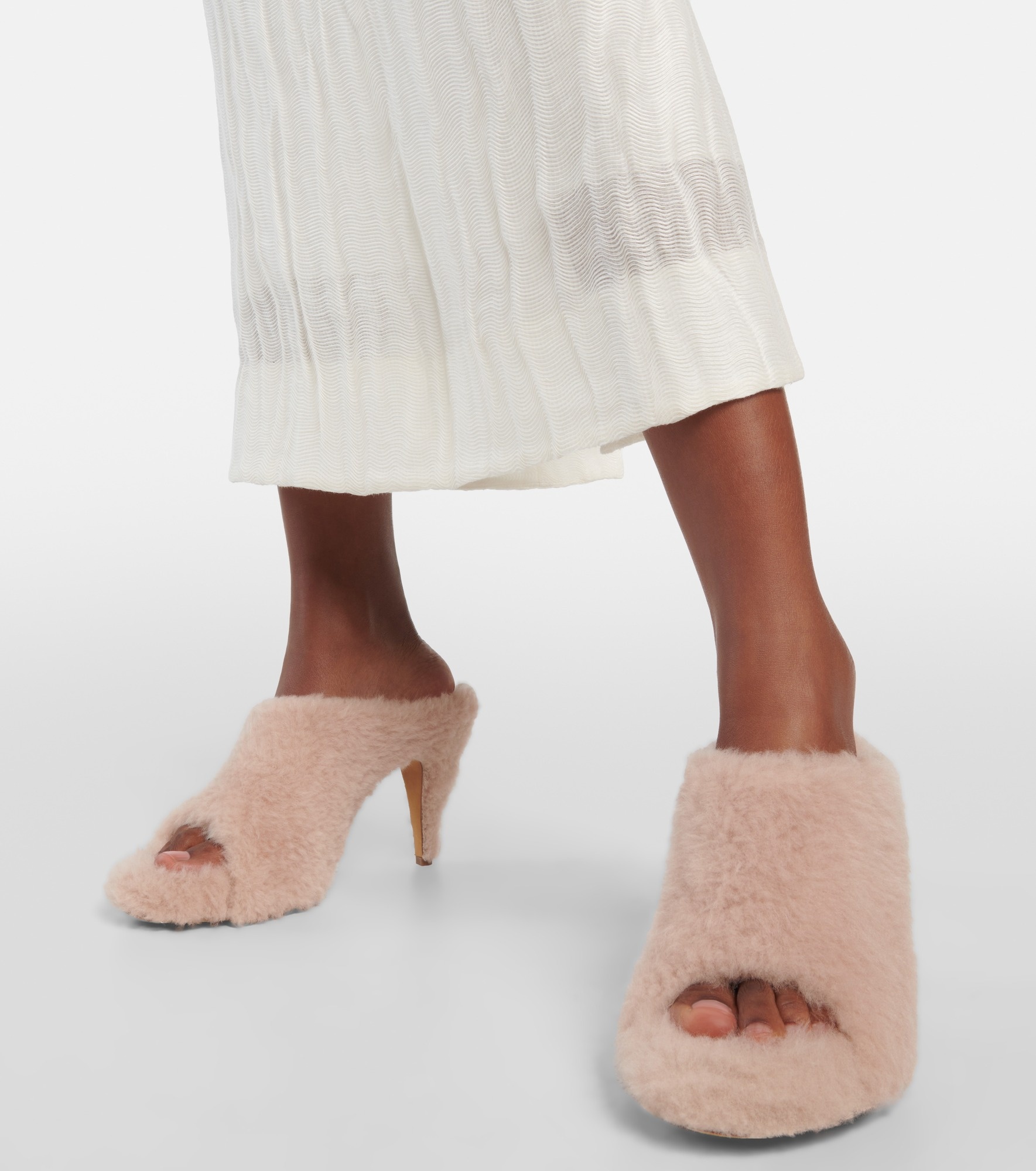 Marion shearling mules - 4