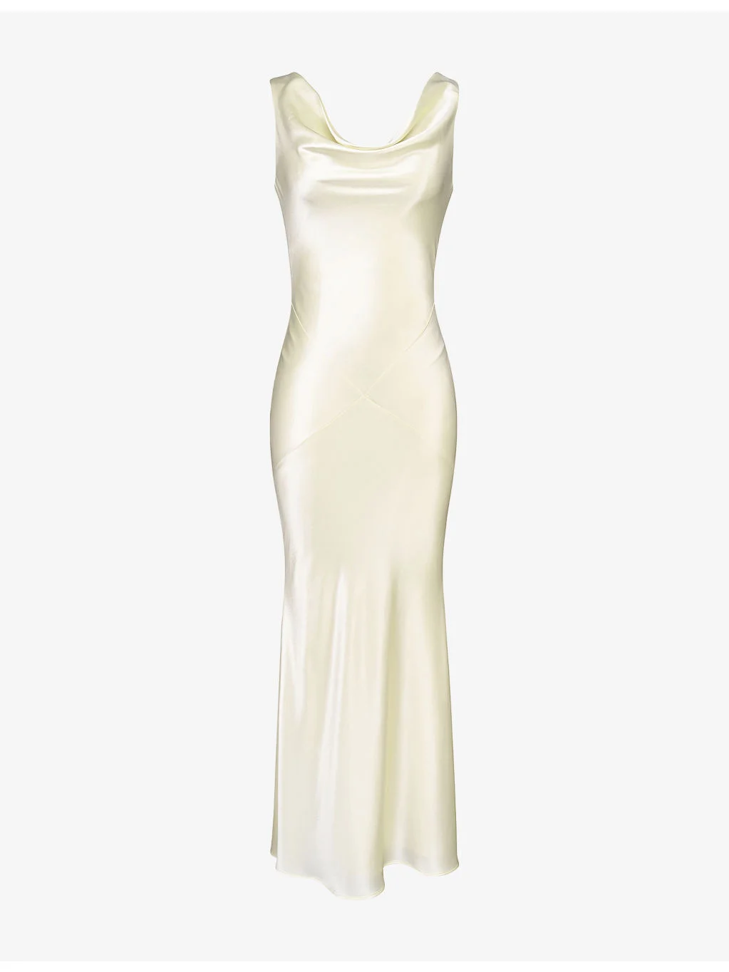 Safaira Cowl-Neck Satin Maxi Dress - 1