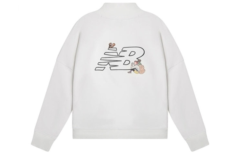 New Balance (WMNS) New Balance x JHI Logo Printed Pullover 'White Black' NCA89012-IV outlook