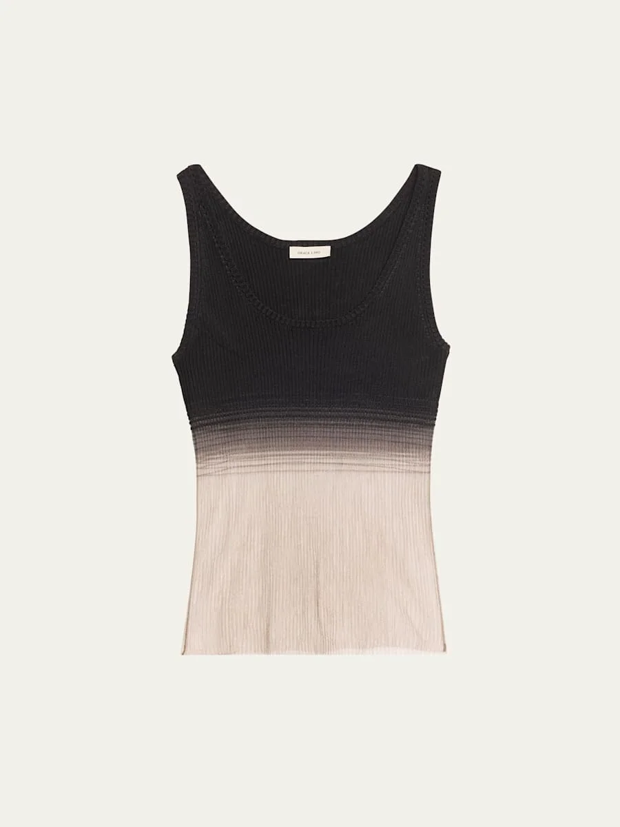 Evanescent Sheer Degrade Tank Top - 1