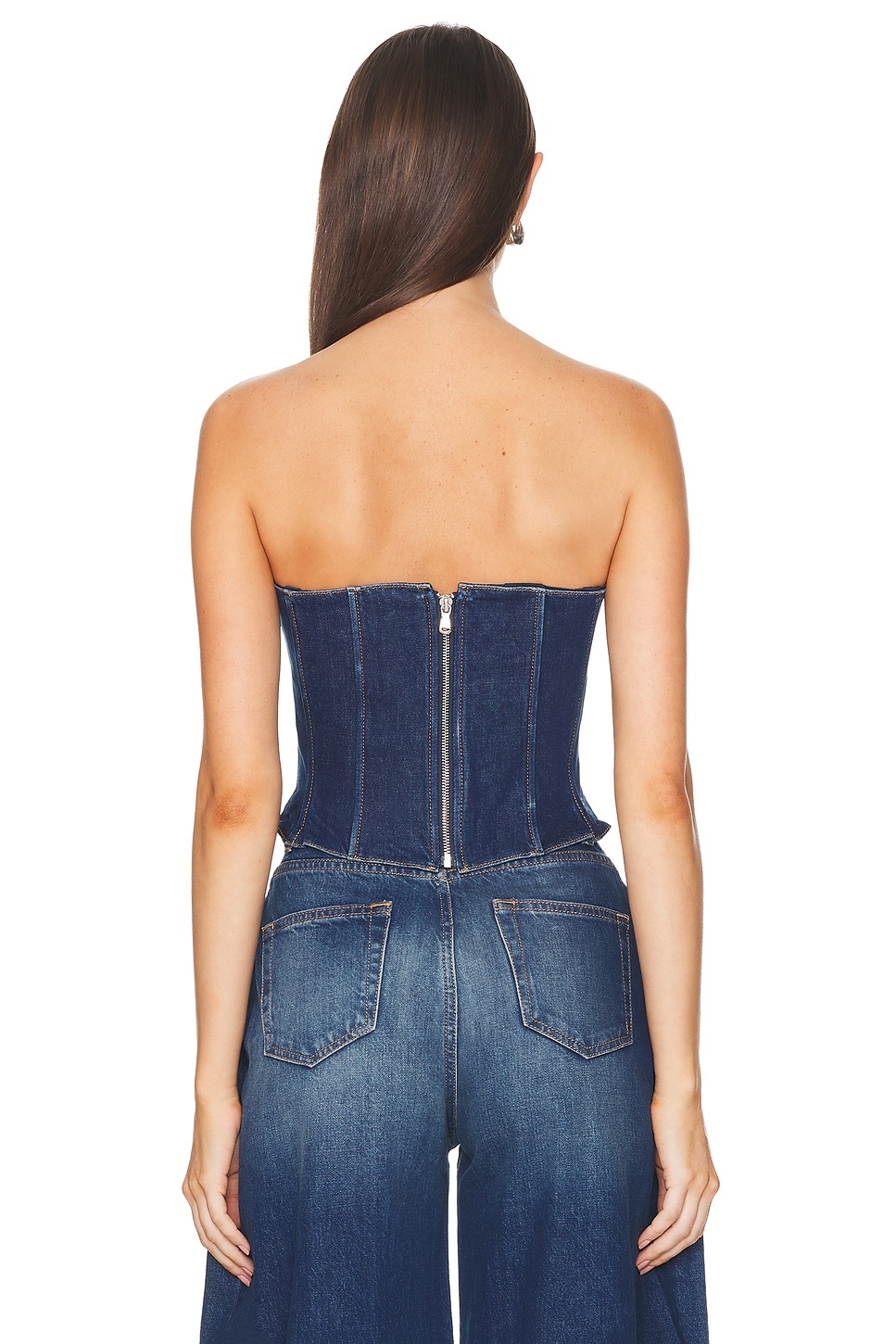 Lace Up Denim Corset Top - 3