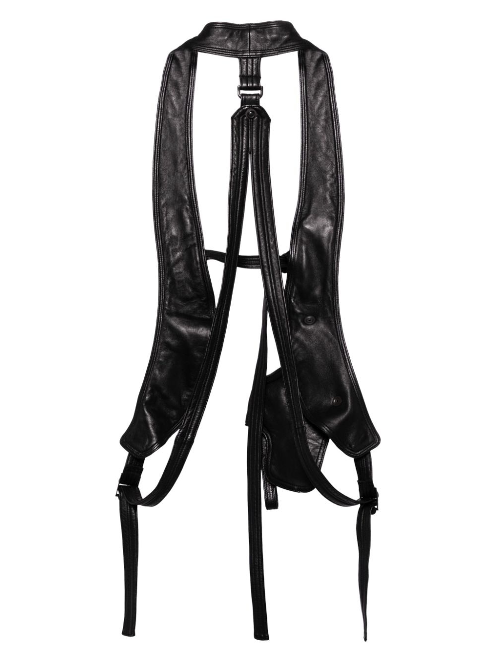 leather harness vest - 2