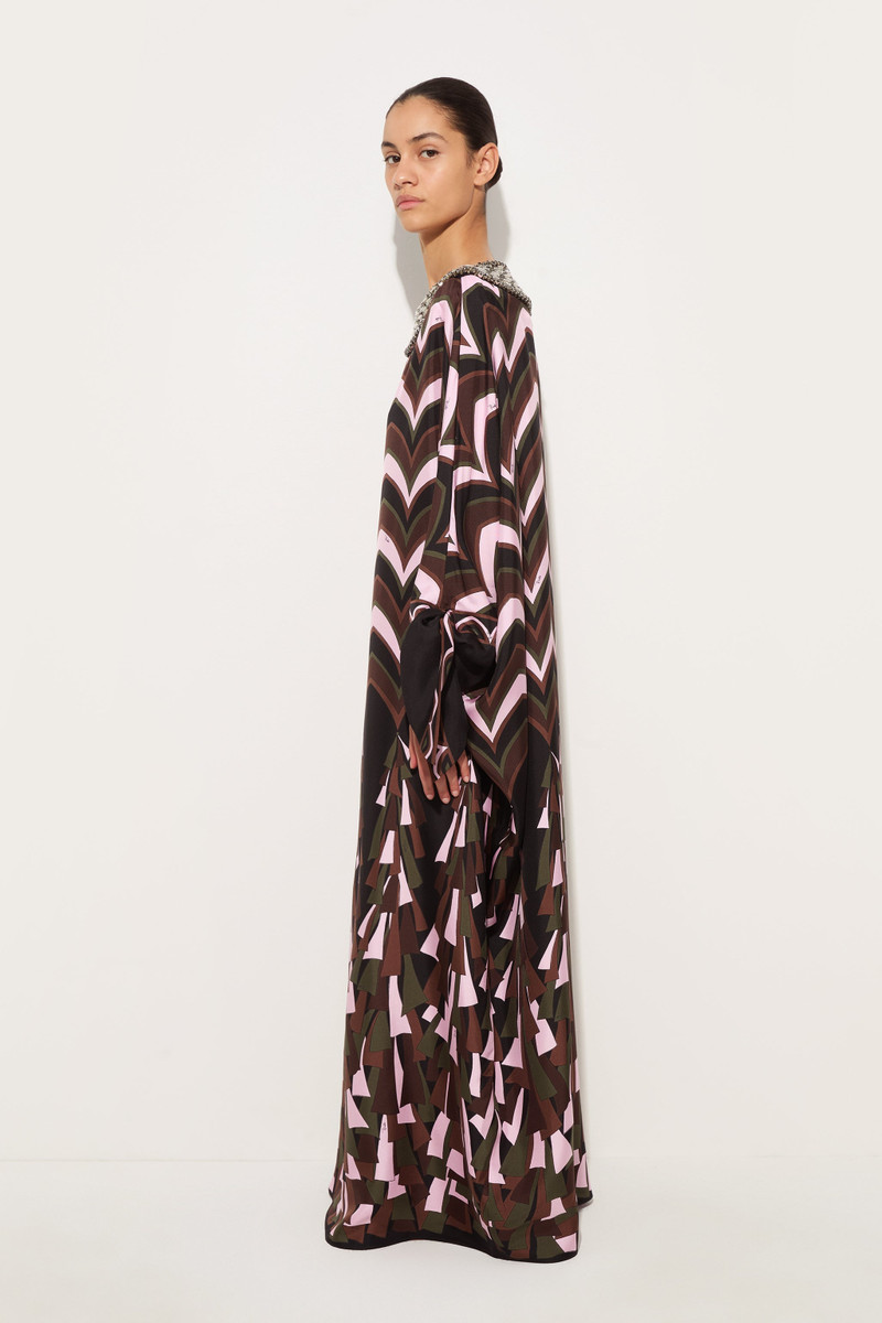 BAIADERA PRINT EMBROIDERED SILK KAFTAN 3