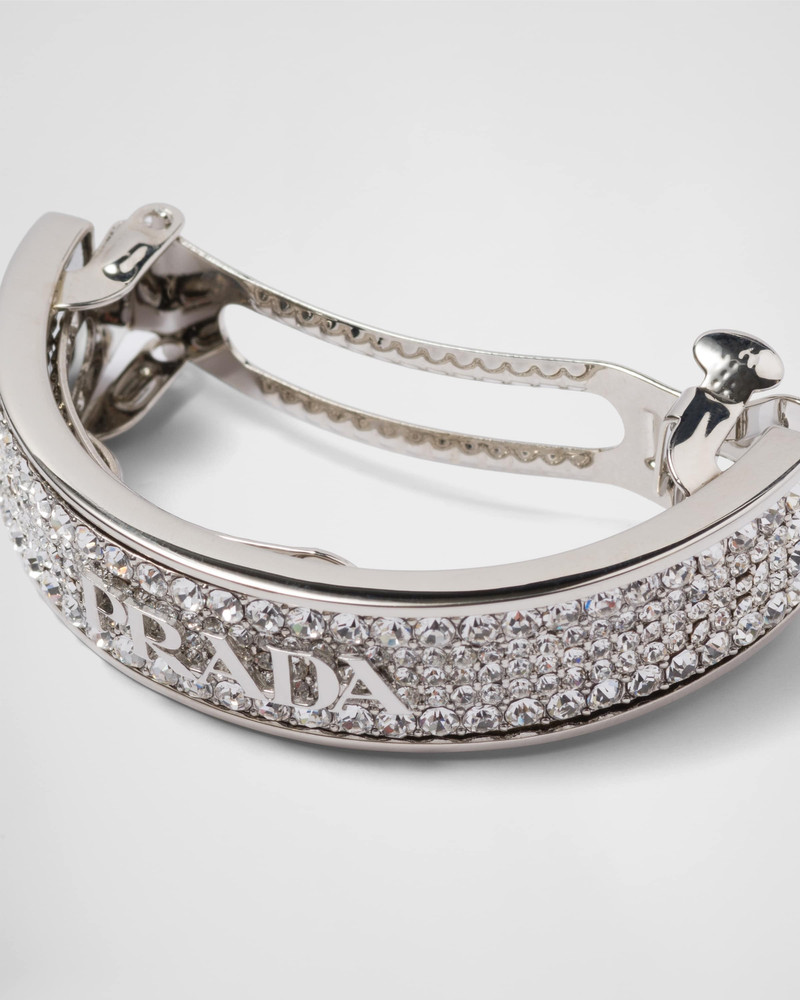 Brass hair clip with crystals 3