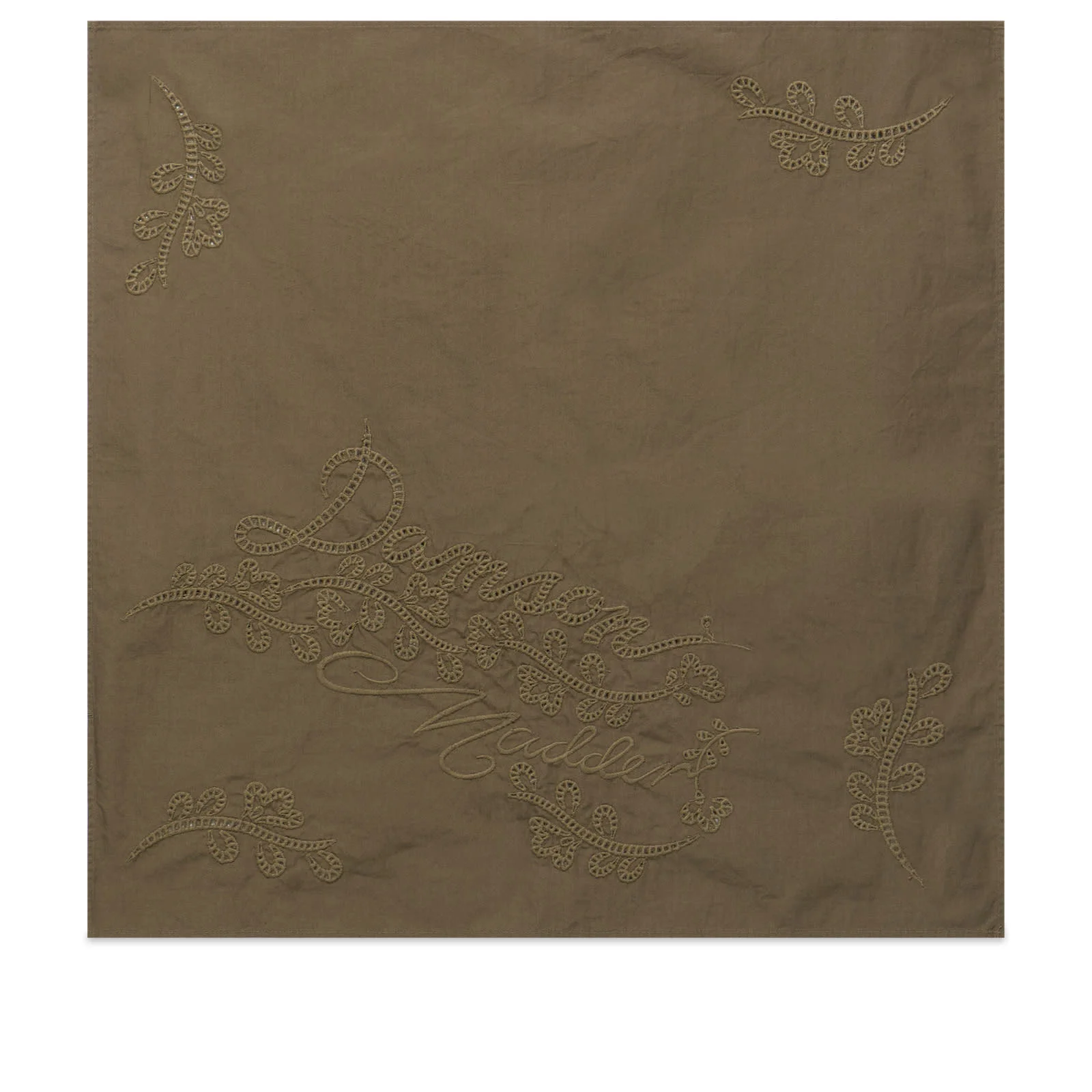 Damson Madder Embroidered Headscarf - 1