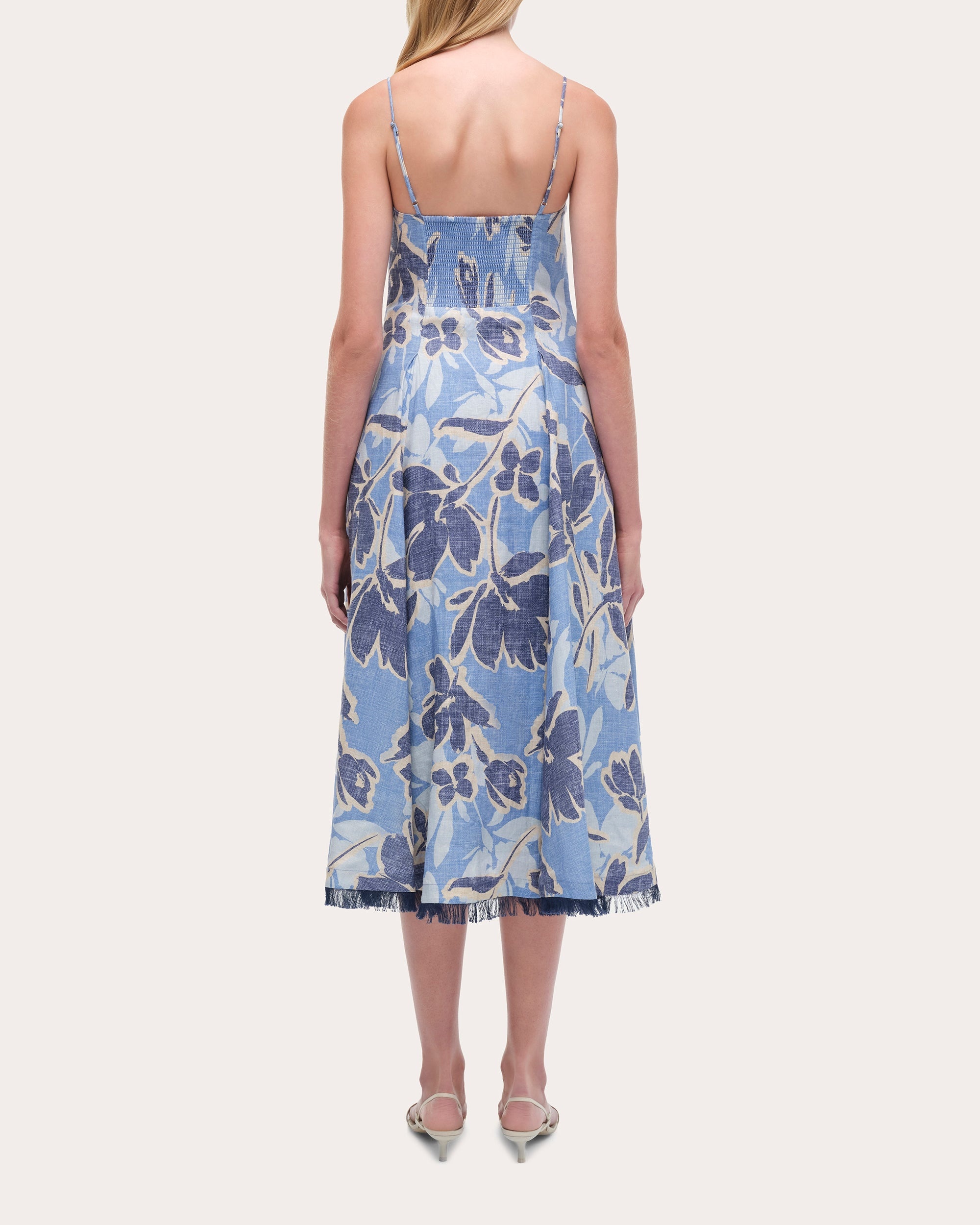 Analise Floral Linen Bustier Midi Dress - 2