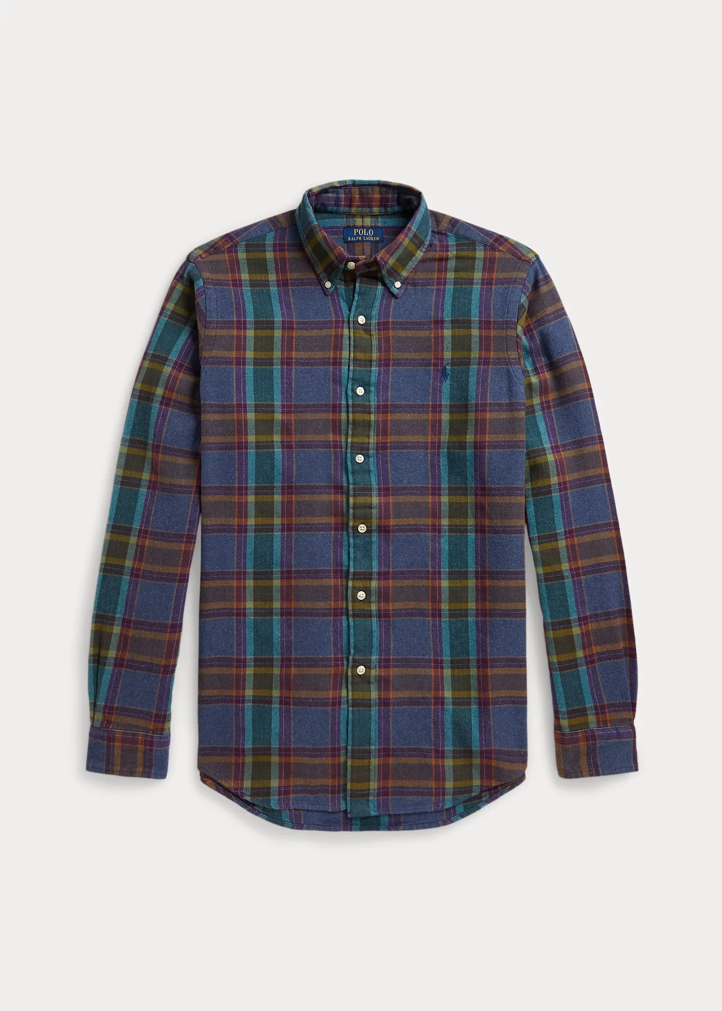 Classic Fit Plaid Brushed Flannel Shirt - 1
