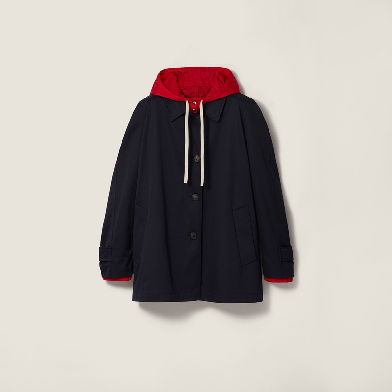 Reversible chino and technical pongé blouson jacket 1