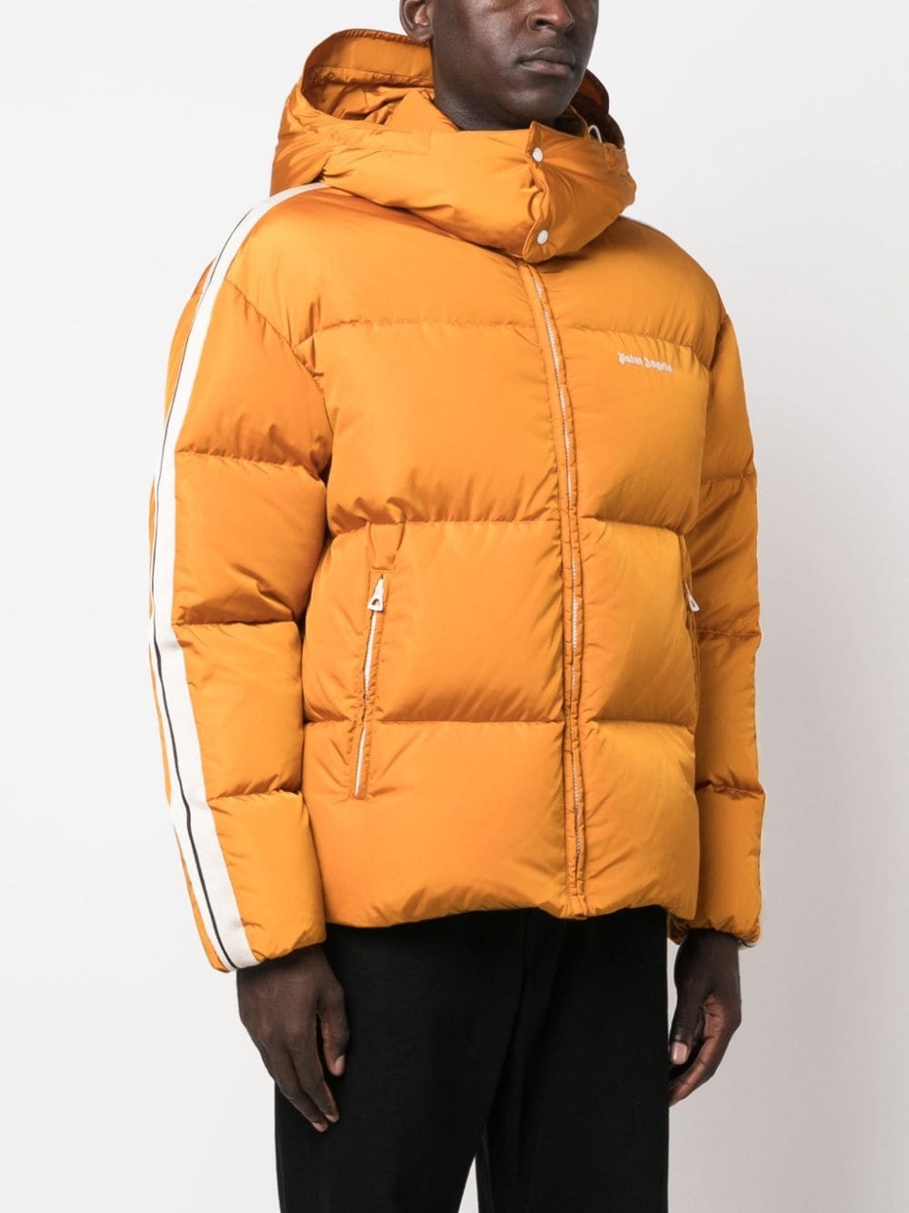 logo-print padded jacket - 3