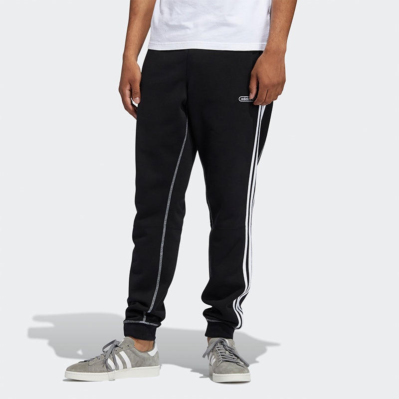 adidas originals Cntrst Stitch S Contrasting Colors Fleece Lined Stay Warm Bundle Feet Sports Pants  - 2