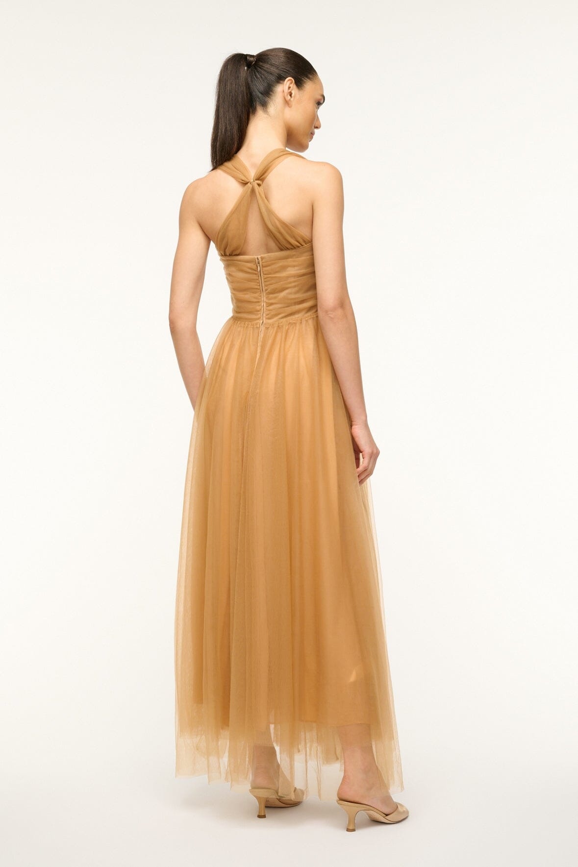 STAUD ANTONIA DRESS CAMEL - 5