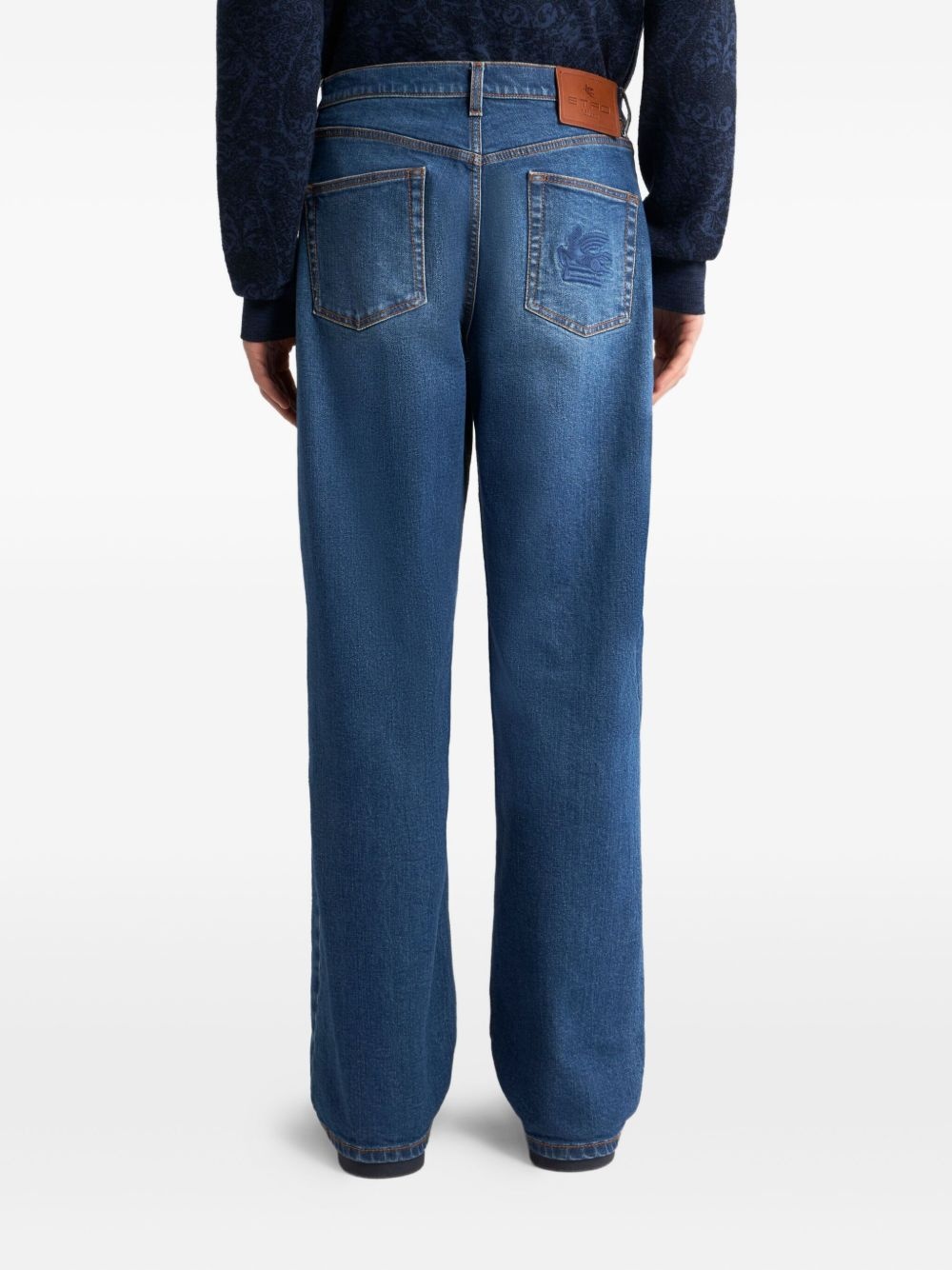 Pegaso-embroidered jeans - 4