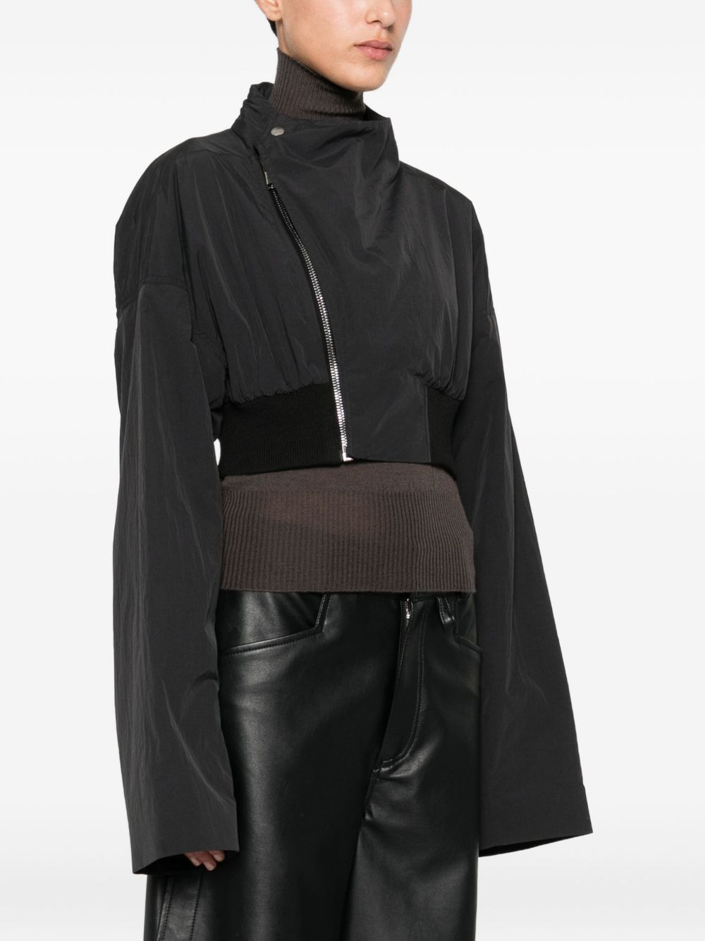 double-breasted cropped jacket - 3