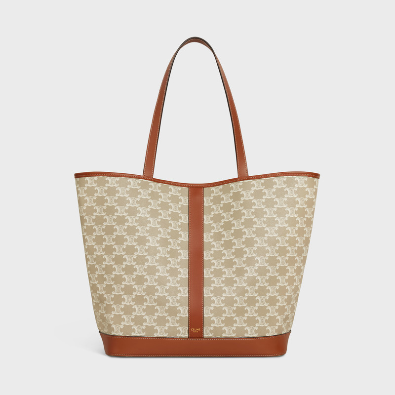 MEDIUM CABAS in Triomphe Canvas and calfskin 5