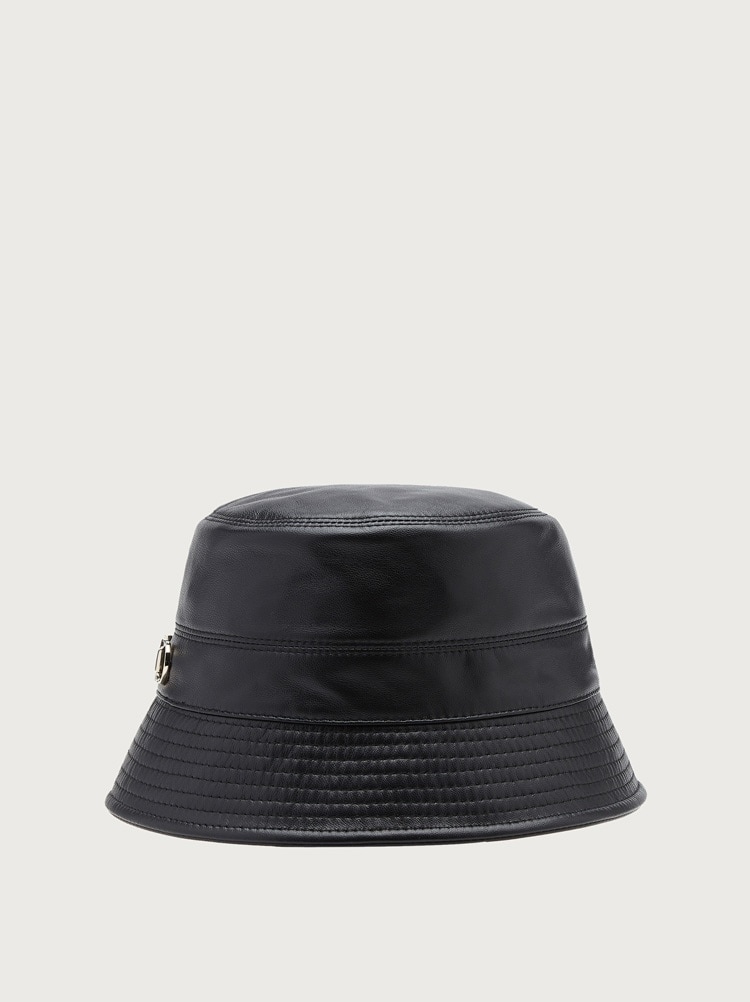 LEATHER BUCKET HAT - 1