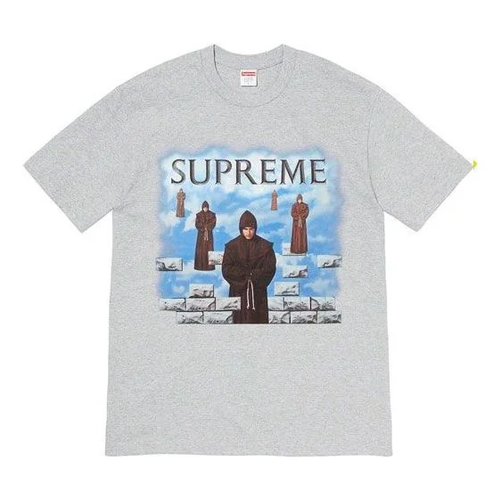 Supreme FW19 Week 1 Levitation Tee Printing Short Sleeve Unisex Gray SUP-FW19-068 - 1