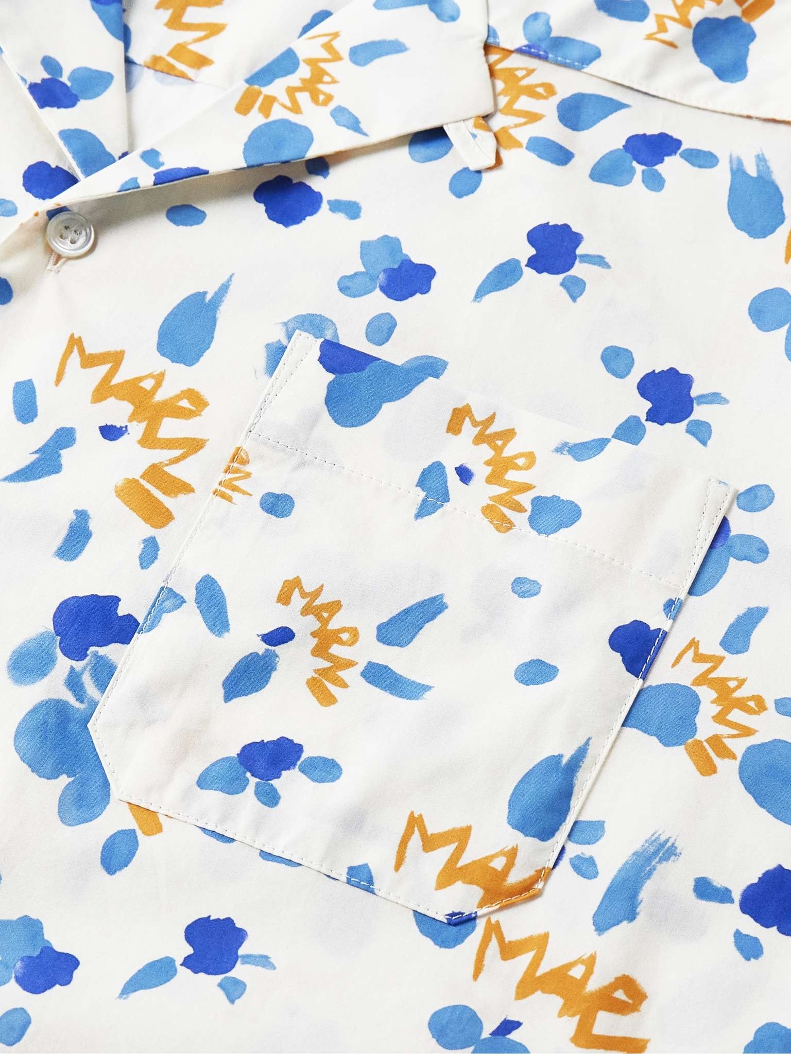 Convertible-Collar Printed Cotton-Poplin Shirt - 4