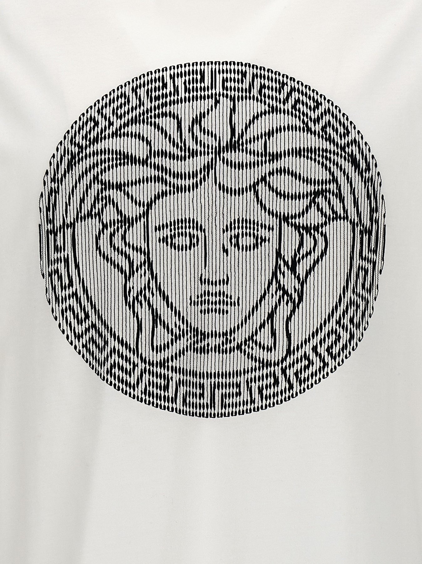 Logo Embroidery T-Shirt White/Black - 4