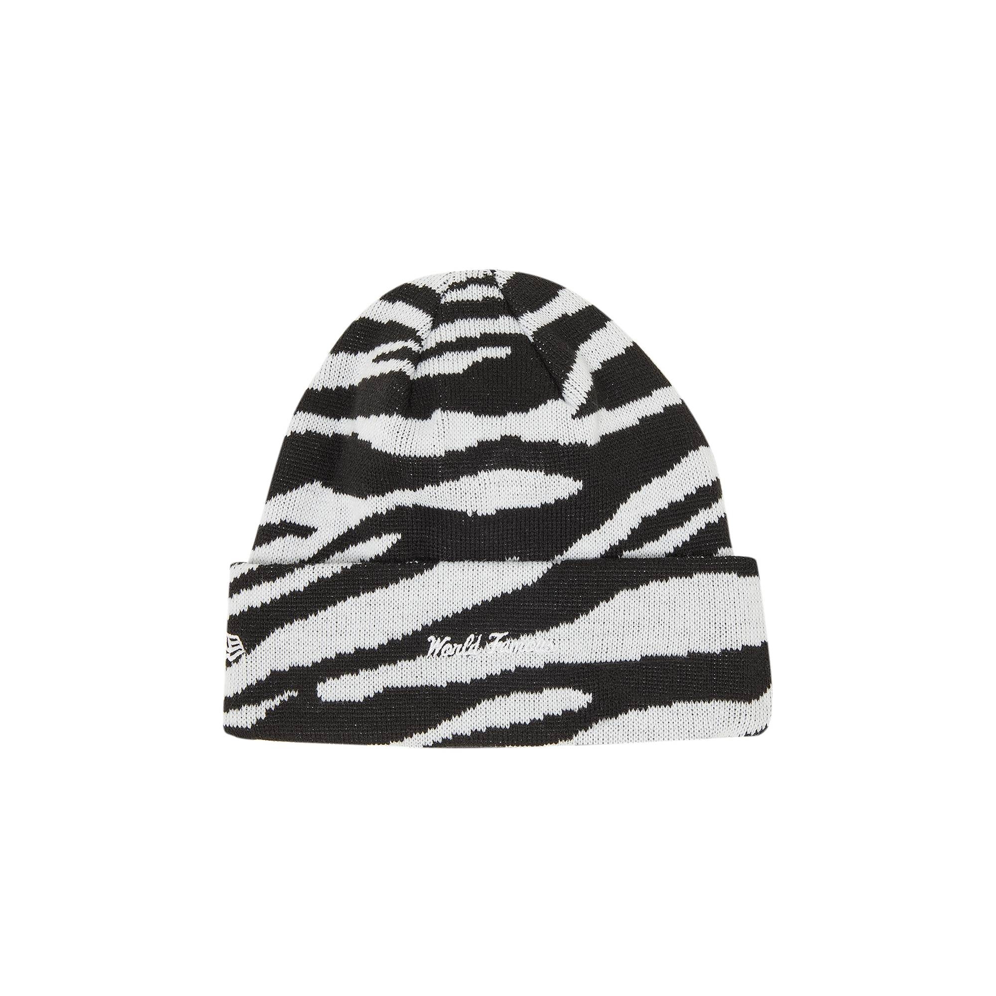 Supreme x New Era Box Logo Beanie 'Zebra' - 2