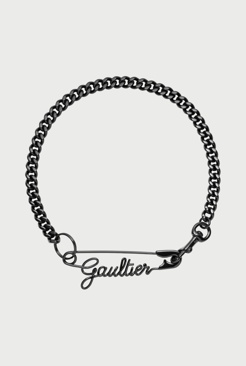 Jean Paul Gaultier THE BLACK GAULTIER SAFETY PIN NECKLACE outlook