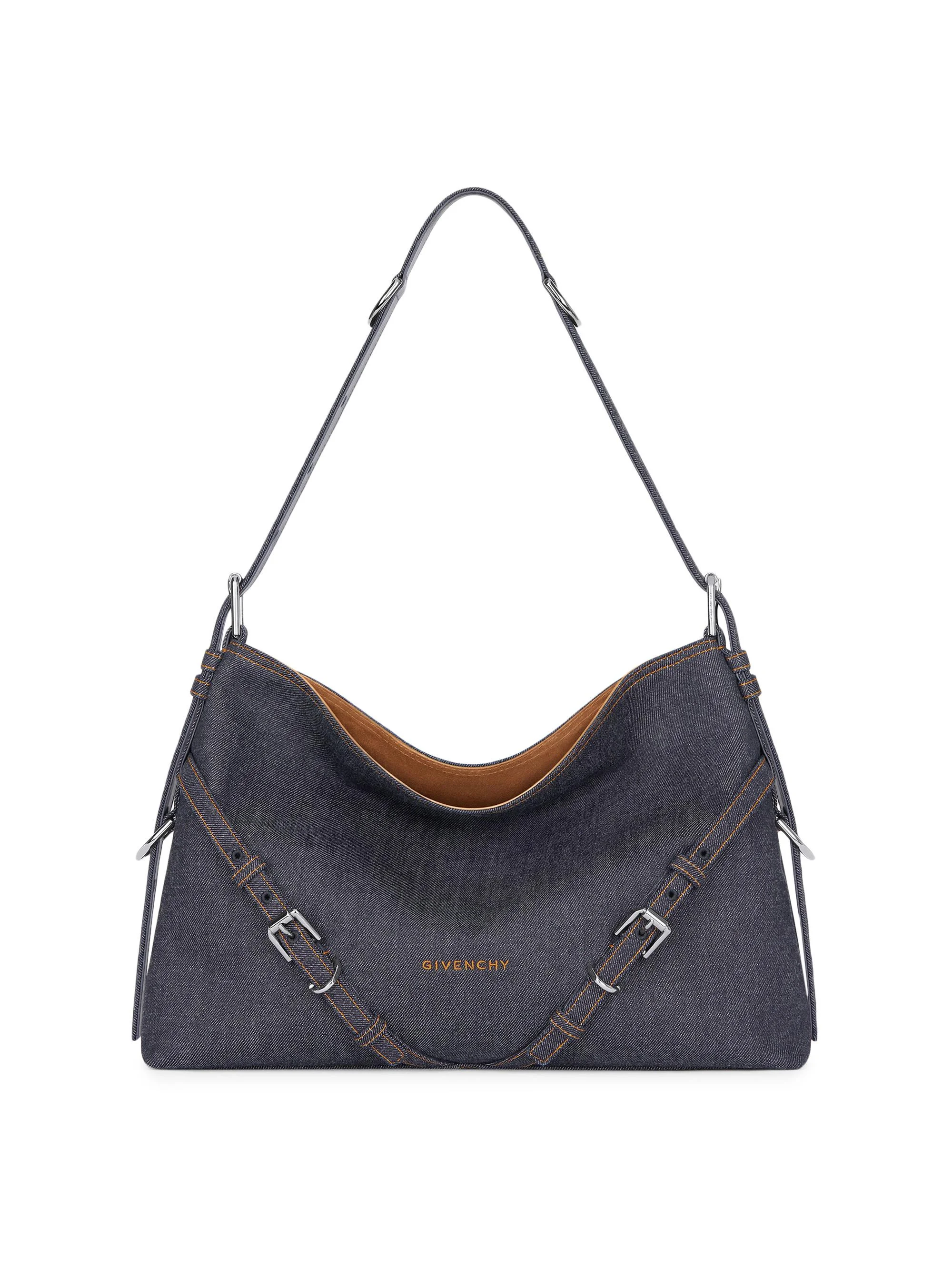 Women's Medium Voyou Bag in Denim - Indigo Blue - 1