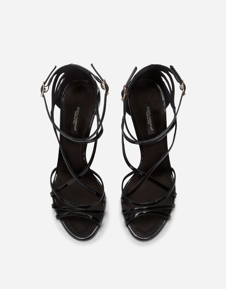 Polished calfskin sandals - 4