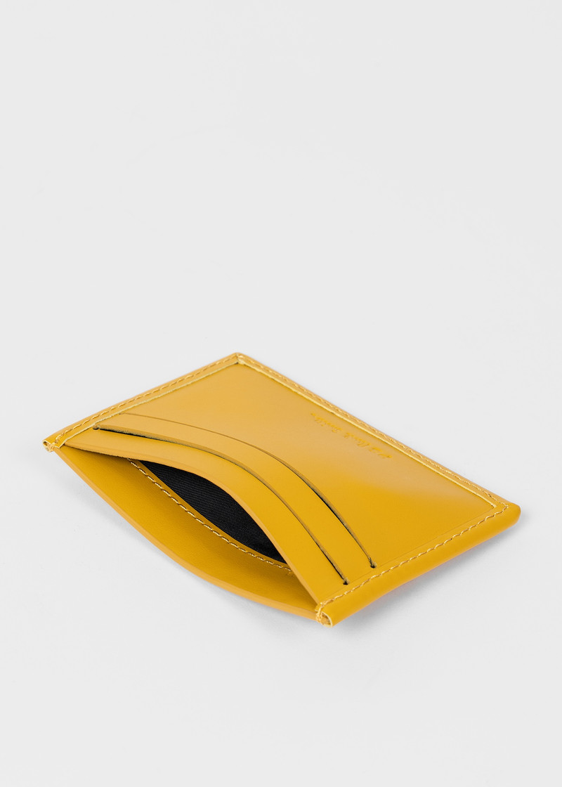 Paul Smith Yellow Leather Credit Card Holder outlook