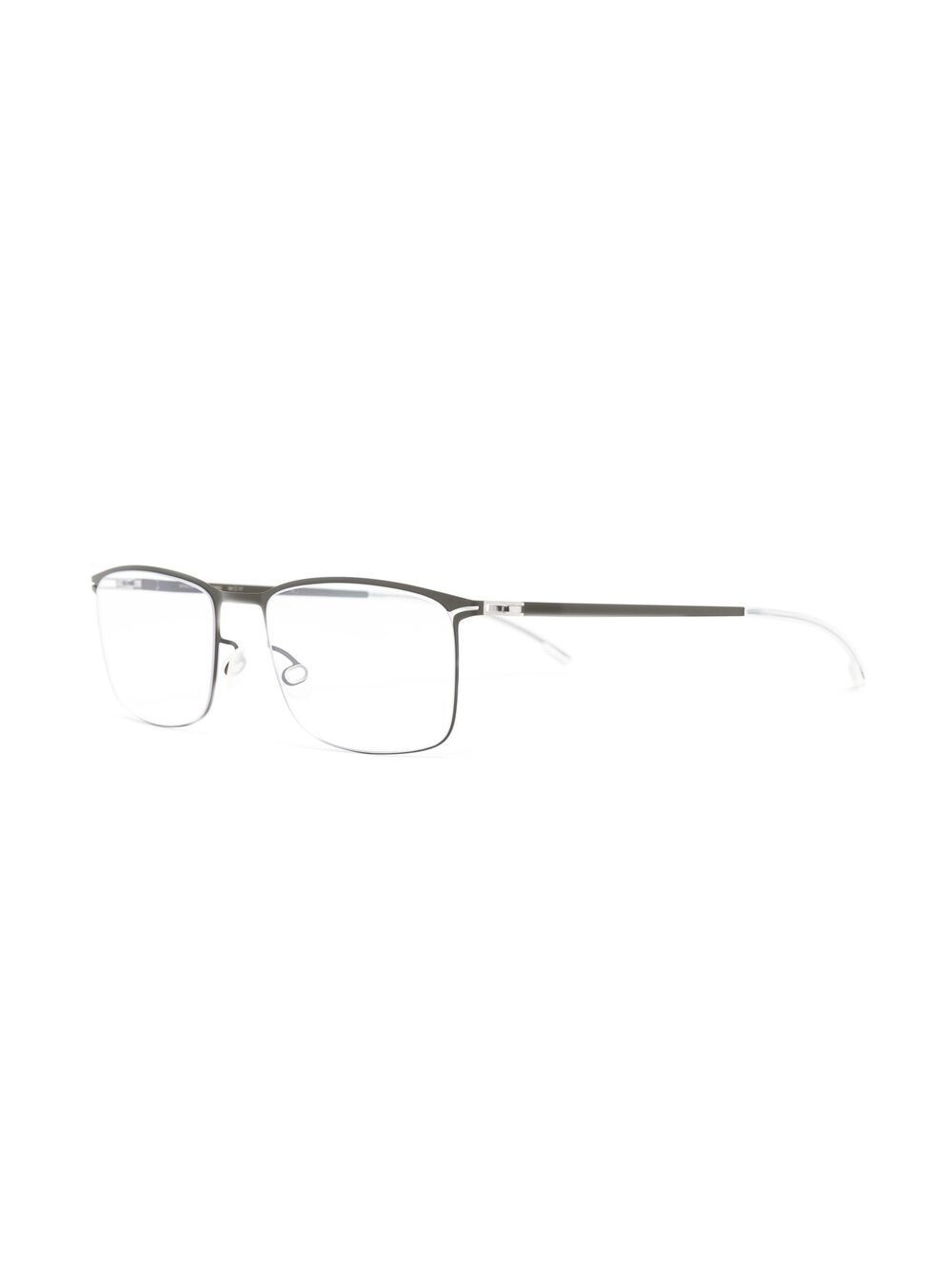 matte-effect square-frame glasses - 2