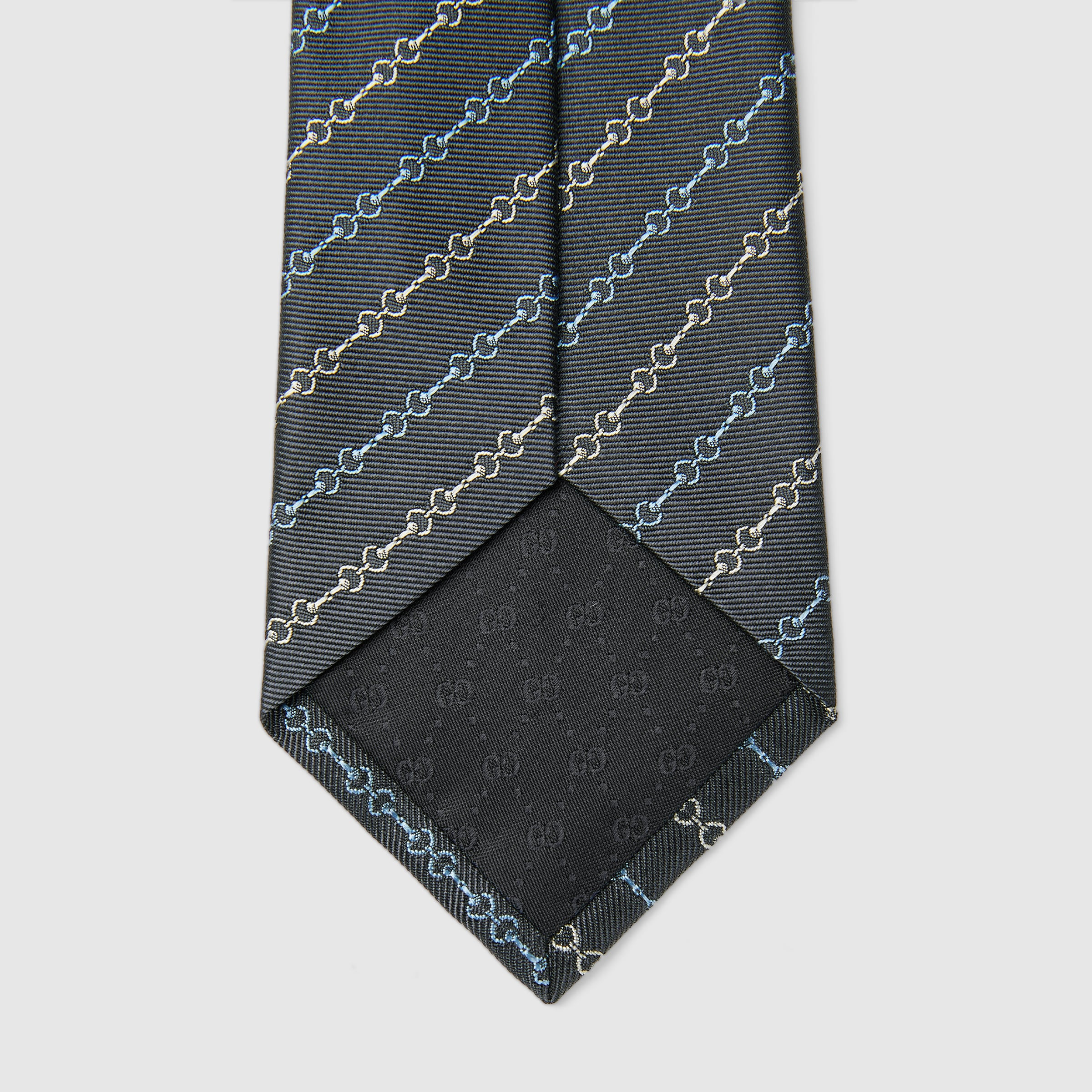 Horsebit silk jacquard tie - 5