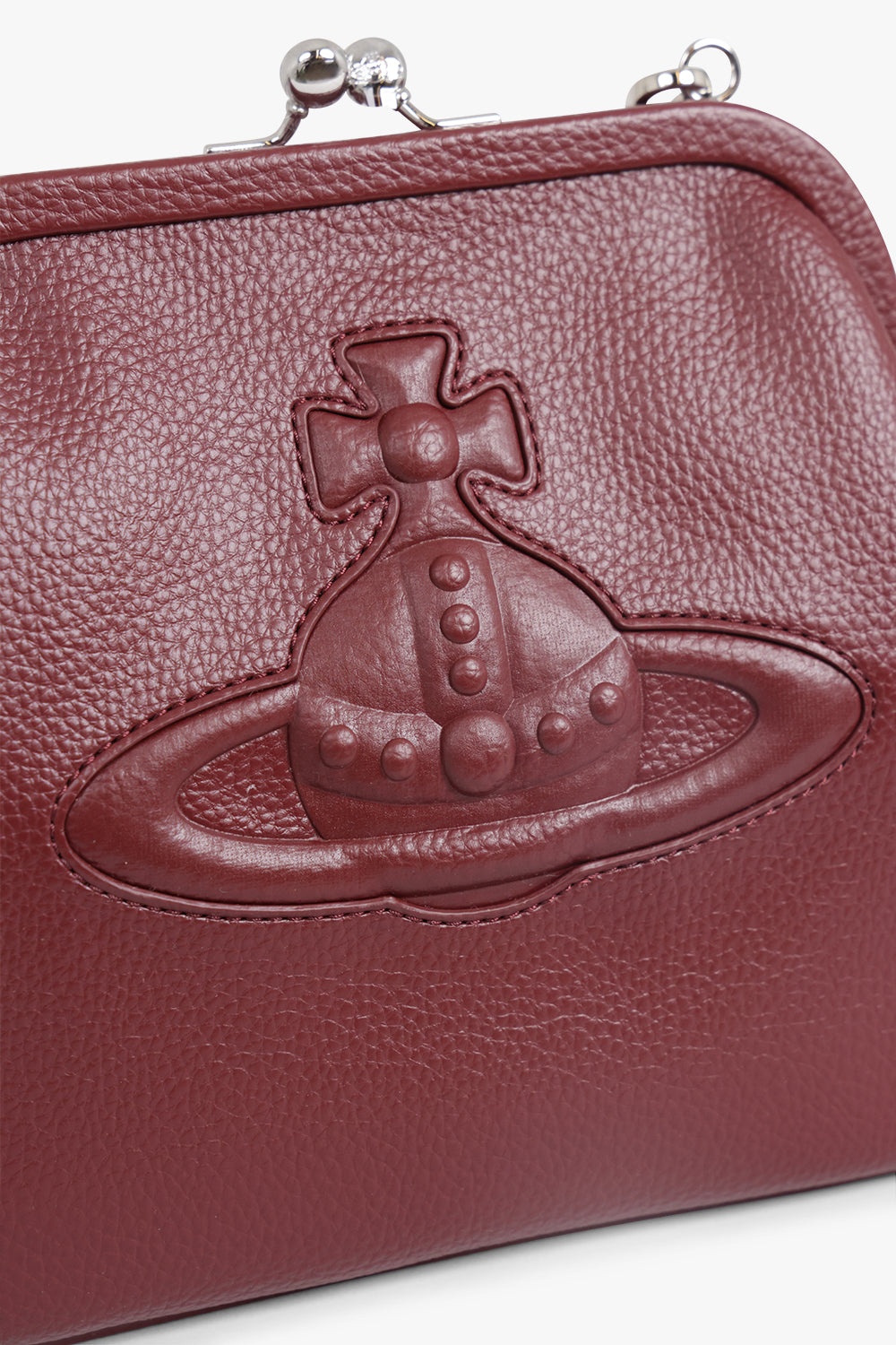 VIVIENNE GRAINED CLUTCH BAG | RED - 5
