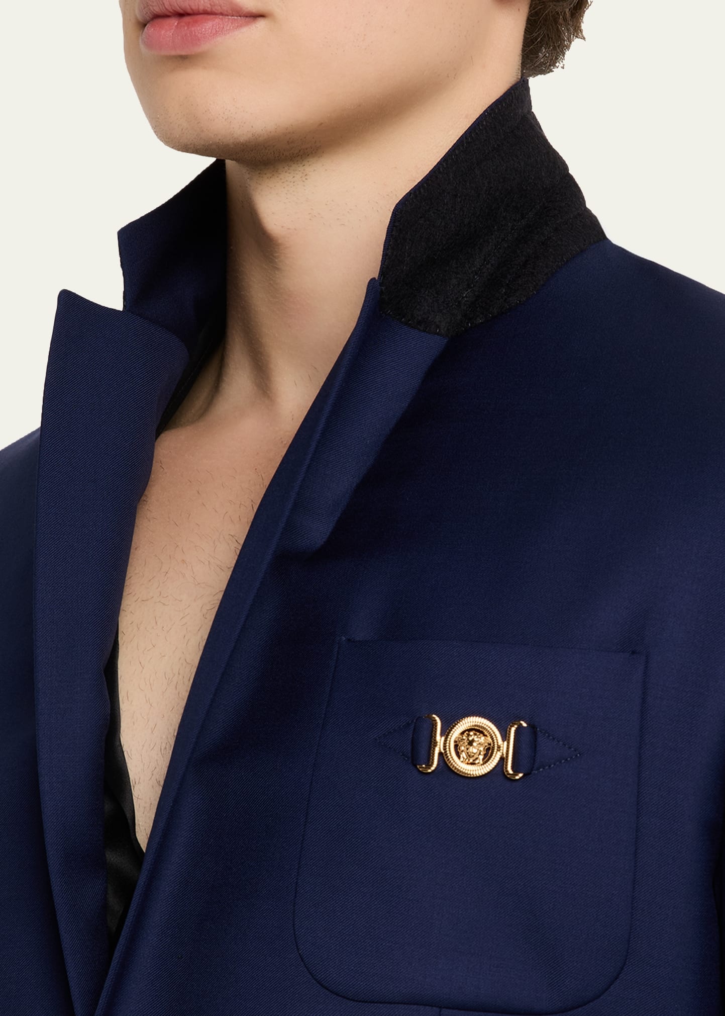 Men's Wool Single-Breasted Blazer - 6