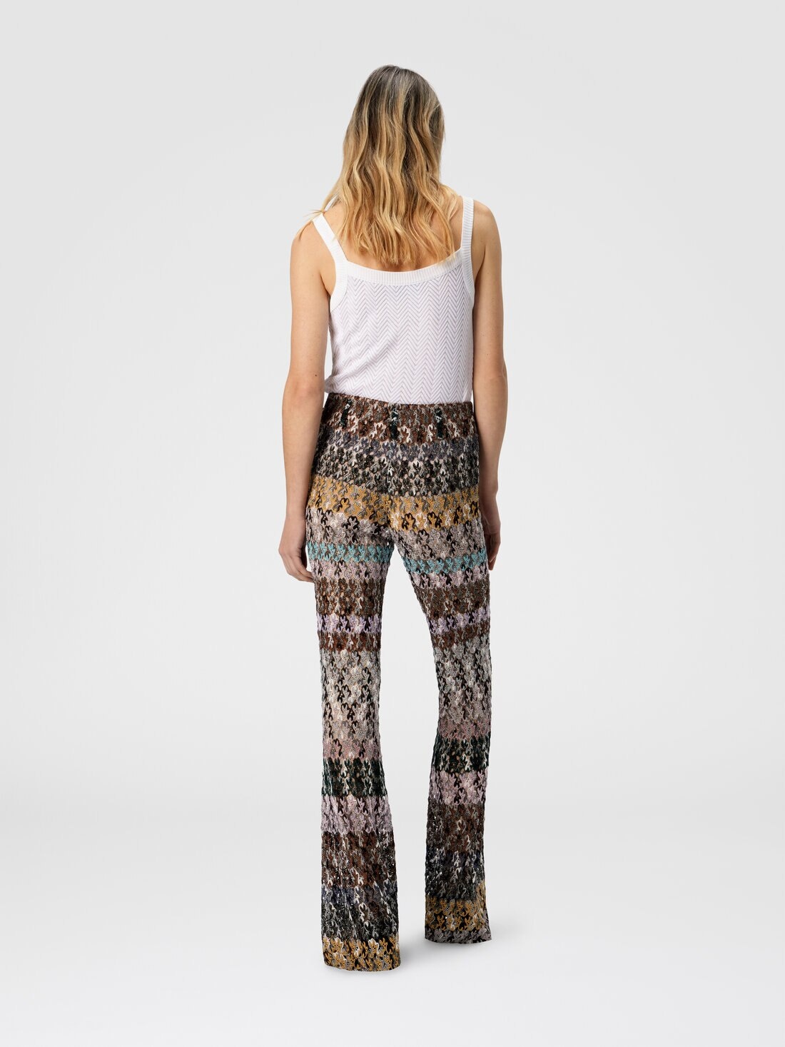 Flare Pants in Embroidered Lace - 3