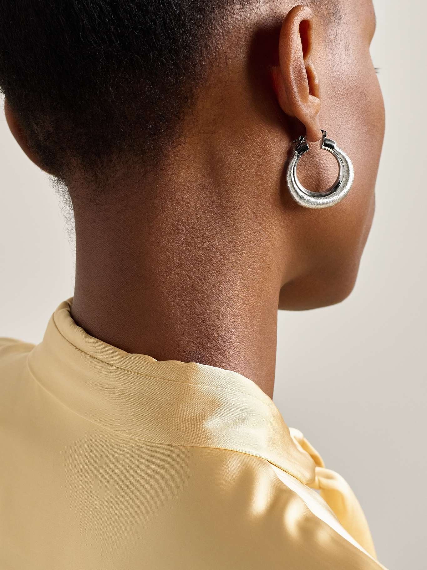 Silver-tone hoop earrings - 2