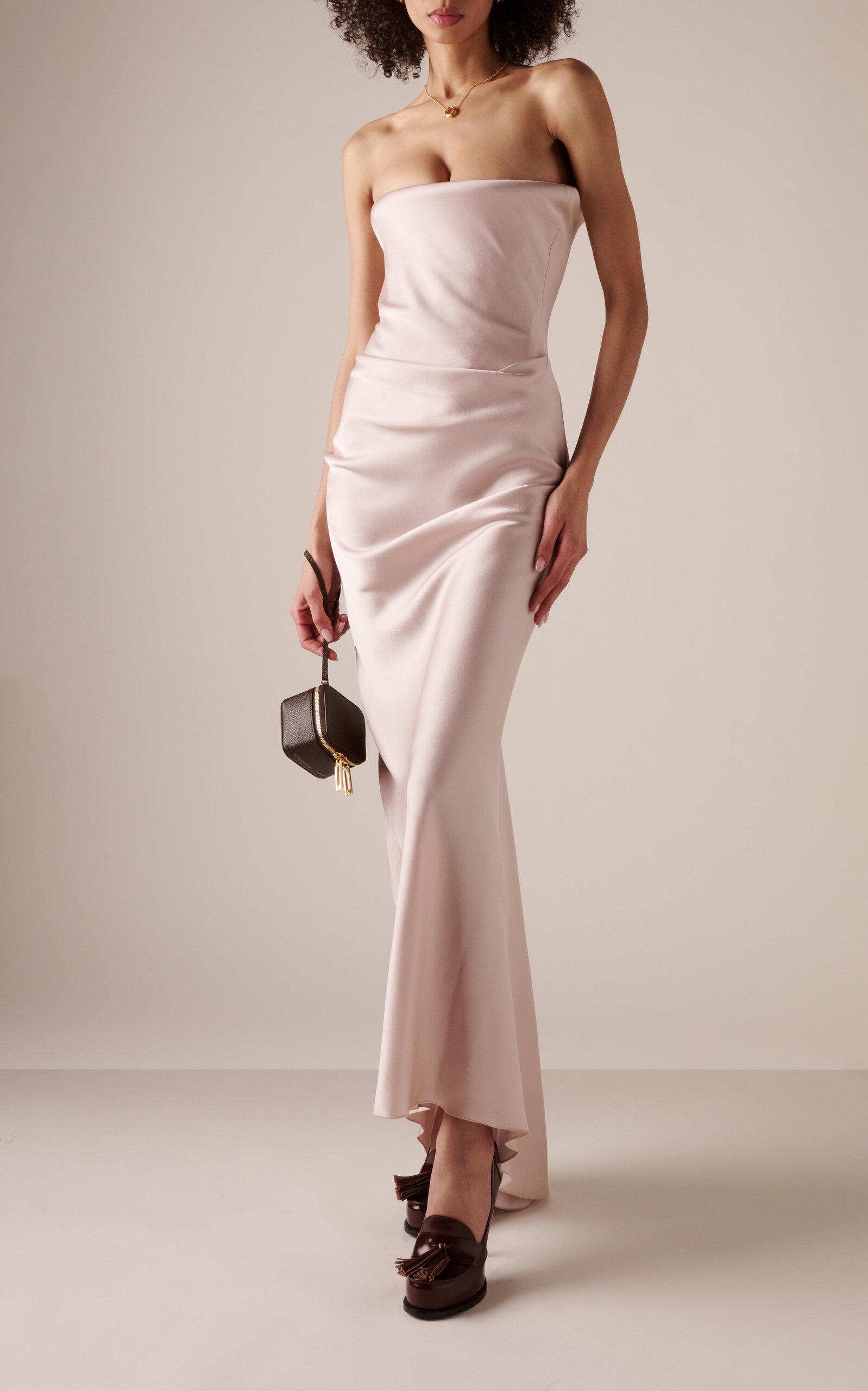 Satin Corset Slip Gown ivory - 3