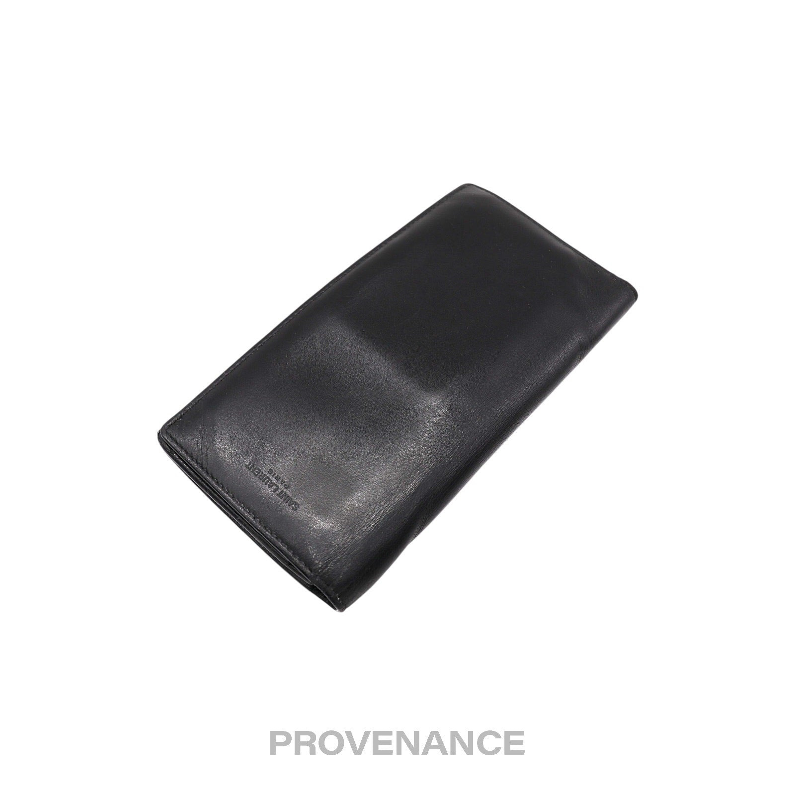 Saint Laurent Paris SLP Long Wallet - Black Calfskin Leather - 4