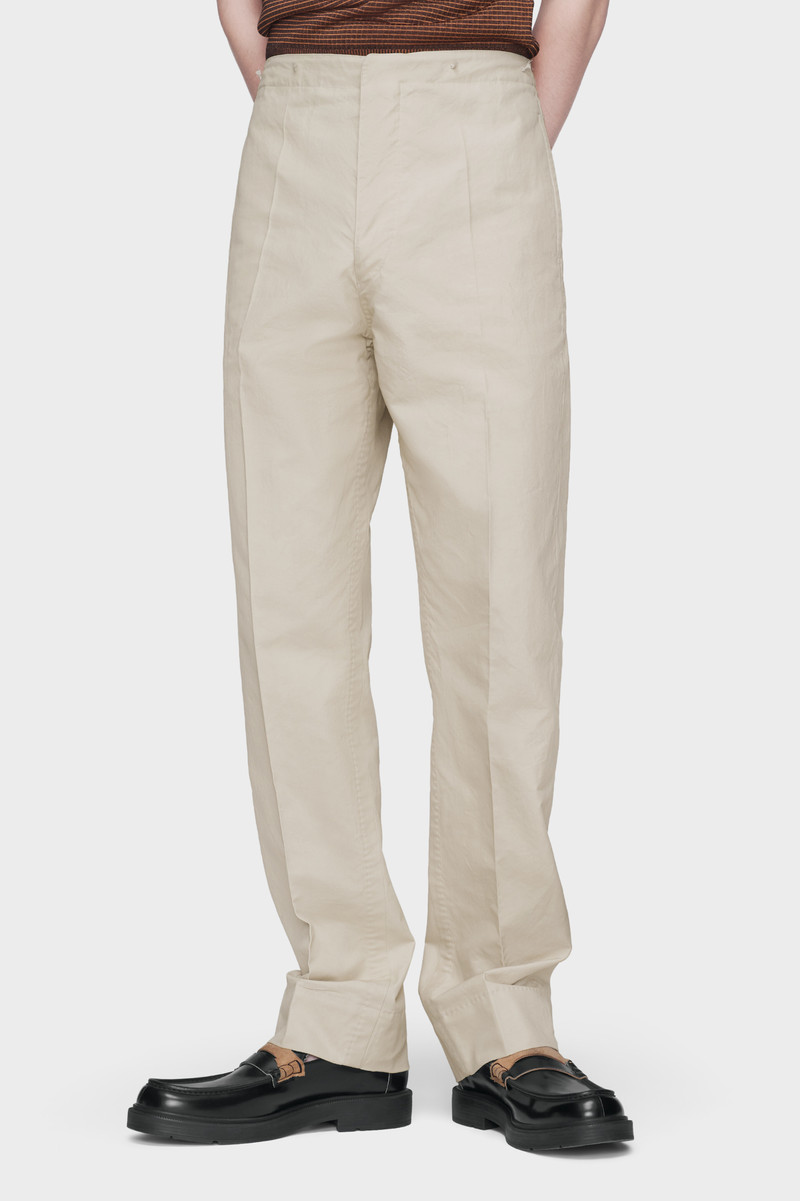 Maison Margiela Creased Cotton silk trousers outlook