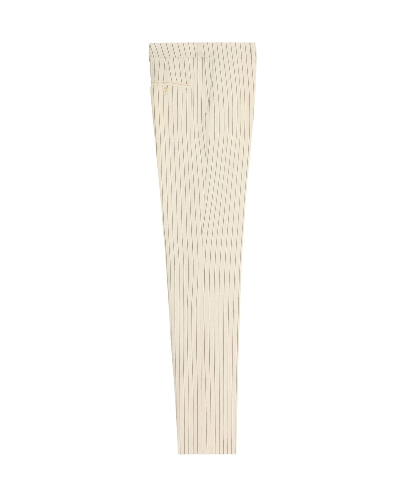 Wool Striped Pants - 4