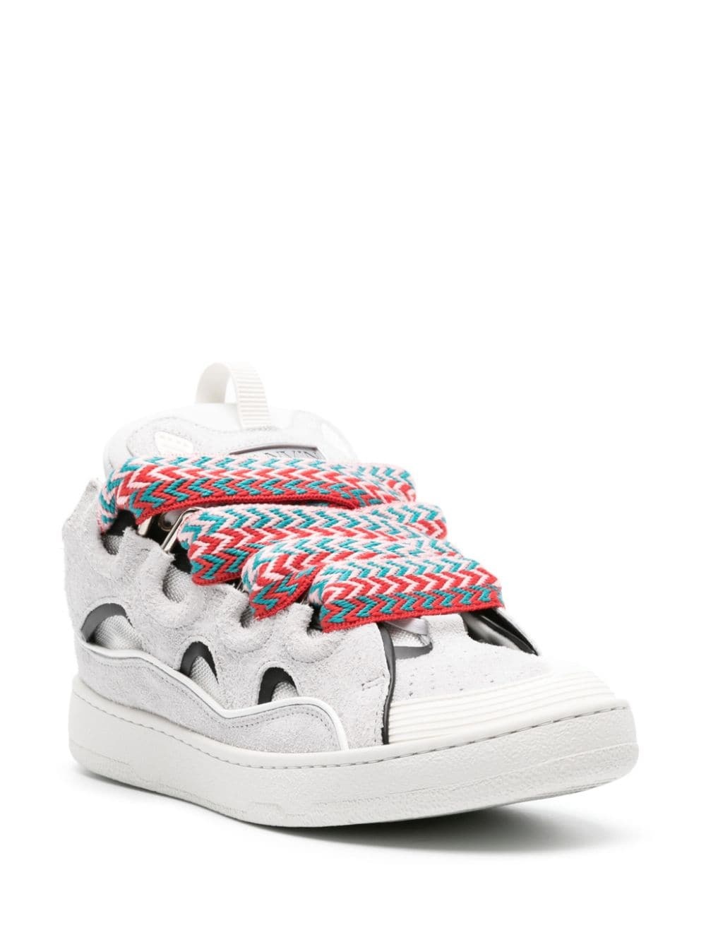 Curb panelled suede sneakers - 2