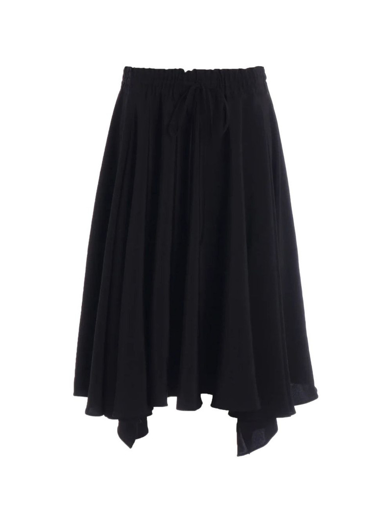 asymmetric-hem flared midi skirt 1