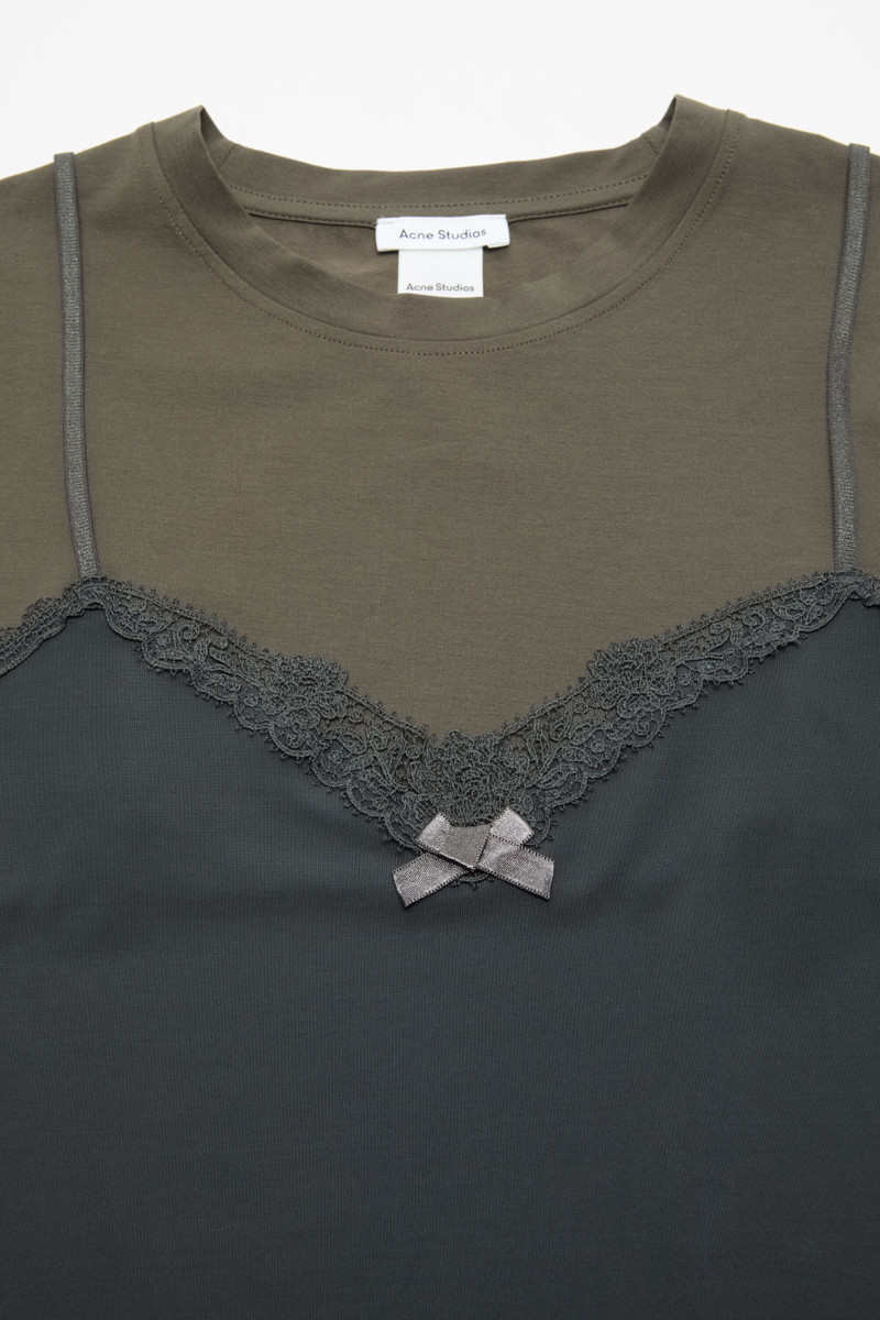 Layered lace t-shirt - Grey/anthracite 4