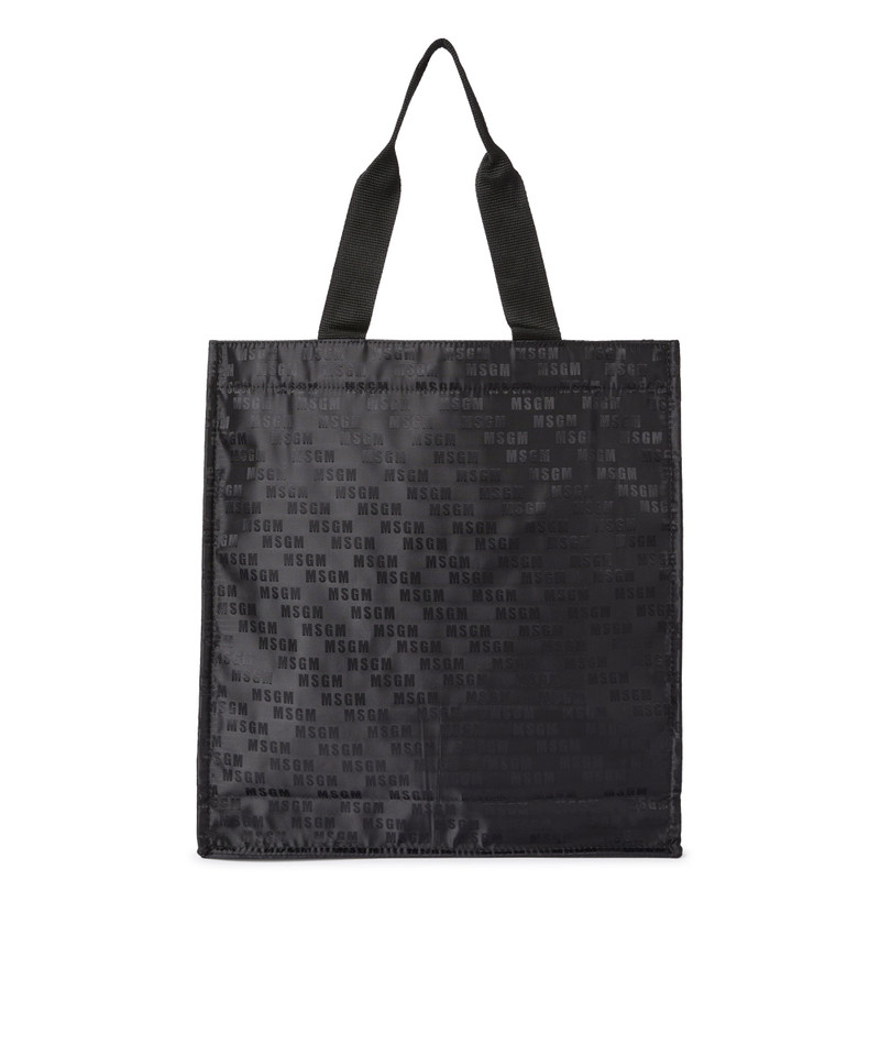 MSGM "Signature Iconic Nylon" shopping bag with all-over print outlook