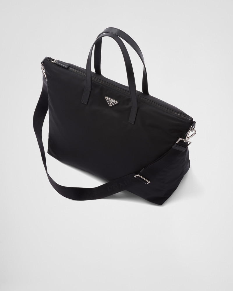 Re-Nylon and Saffiano leather tote bag 3