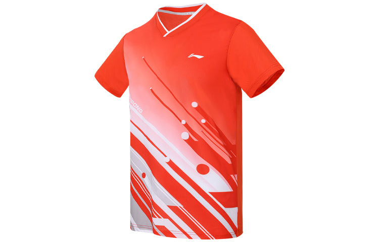 Li-Ning National Team Table Tennis Jersey T-Shirt 'Red White' AAYS017-2 - 3