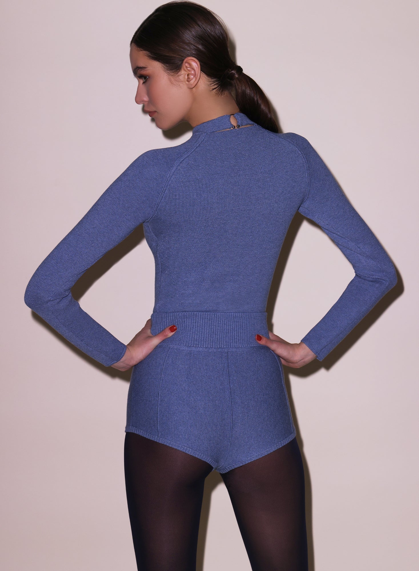 Knit Underbust Long Sleeve Top - 6