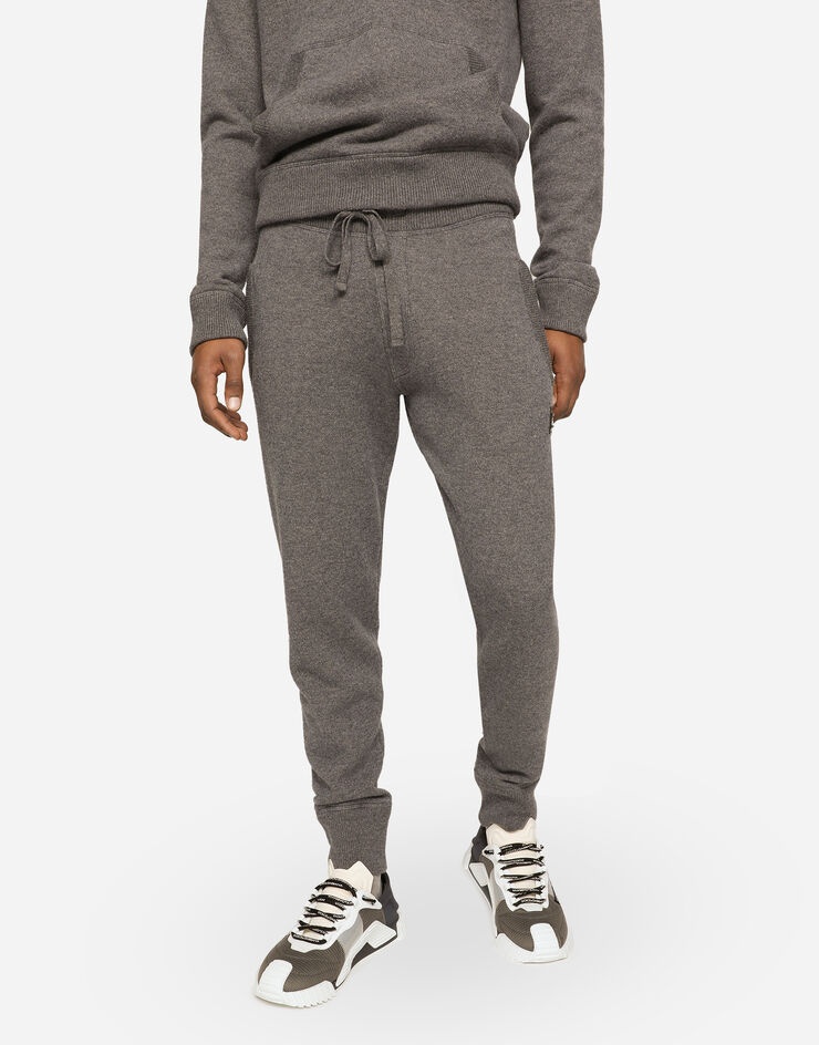 Wool and cashmere knit jogging pants - 4